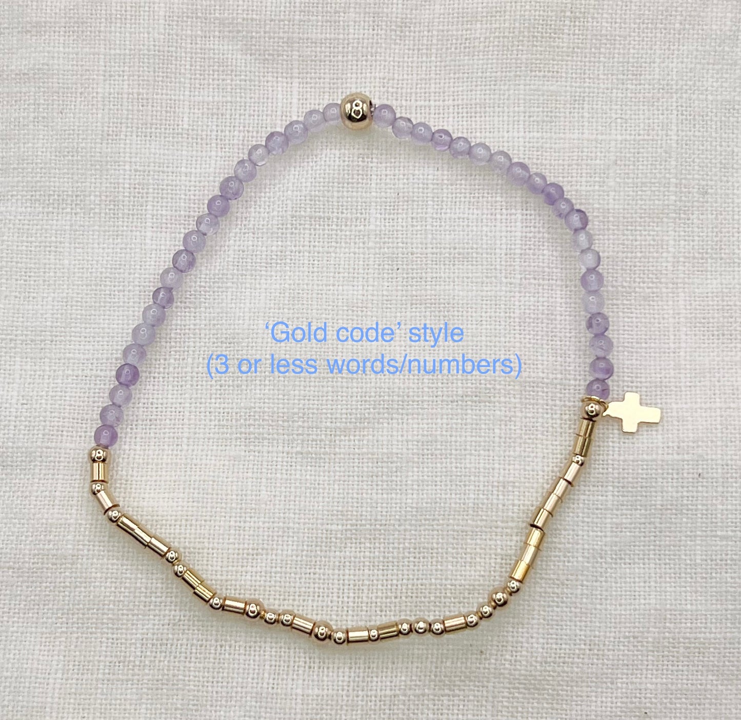 Custom Morse Code Bracelet - Natural Stone